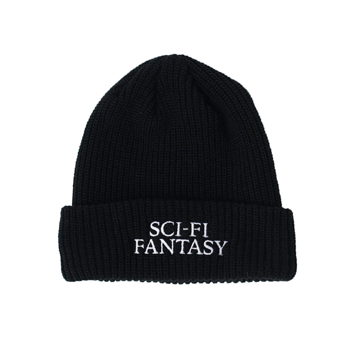 Sci - Fi Fantasy Logo Beanie in Black - Goodnews Skateshop