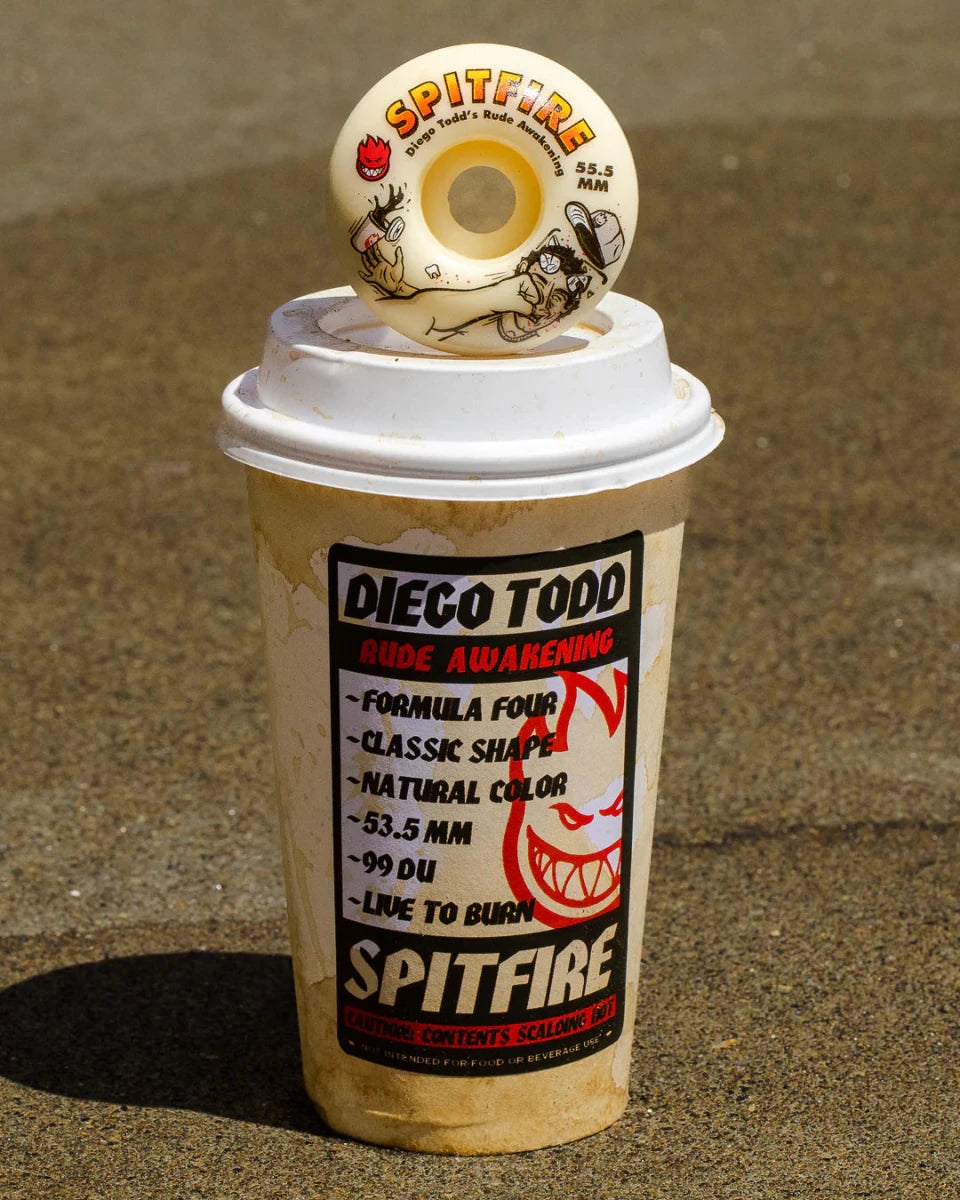 Spitfire F4 Diego Rude Awakening Classic Wheels 99d 55.5mm - Goodnews Skateshop