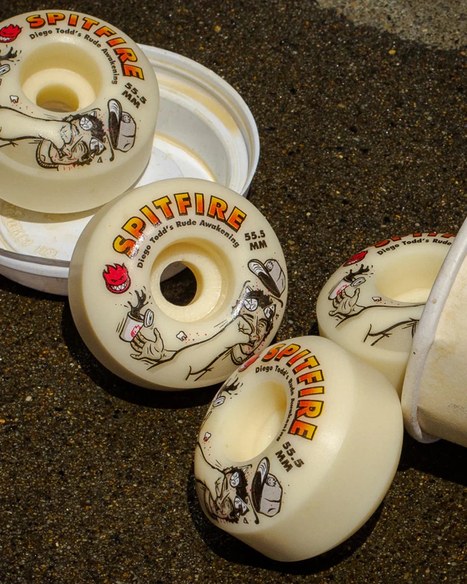 Spitfire F4 Diego Rude Awakening Classic Wheels 99d 55.5mm - Goodnews Skateshop