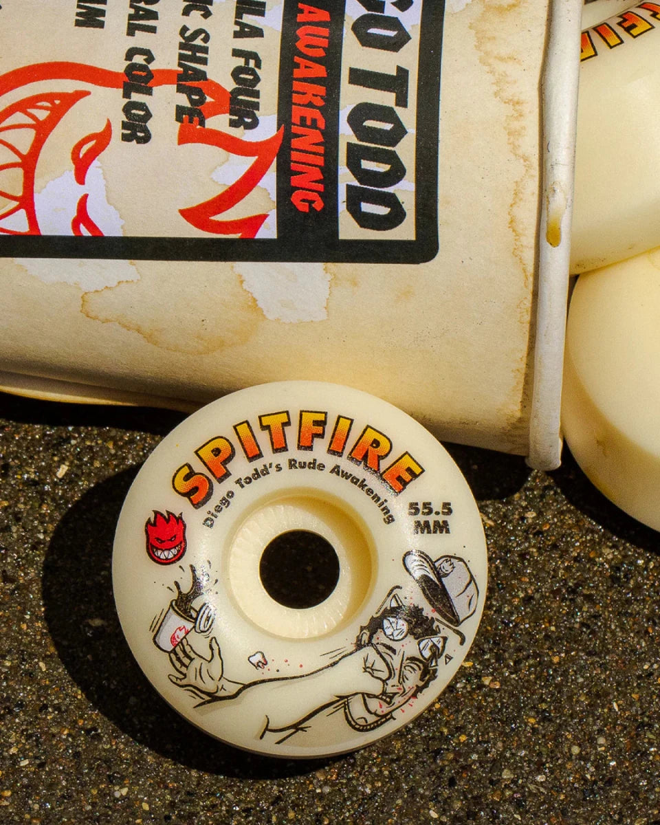 Spitfire F4 Diego Rude Awakening Classic Wheels 99d 55.5mm - Goodnews Skateshop