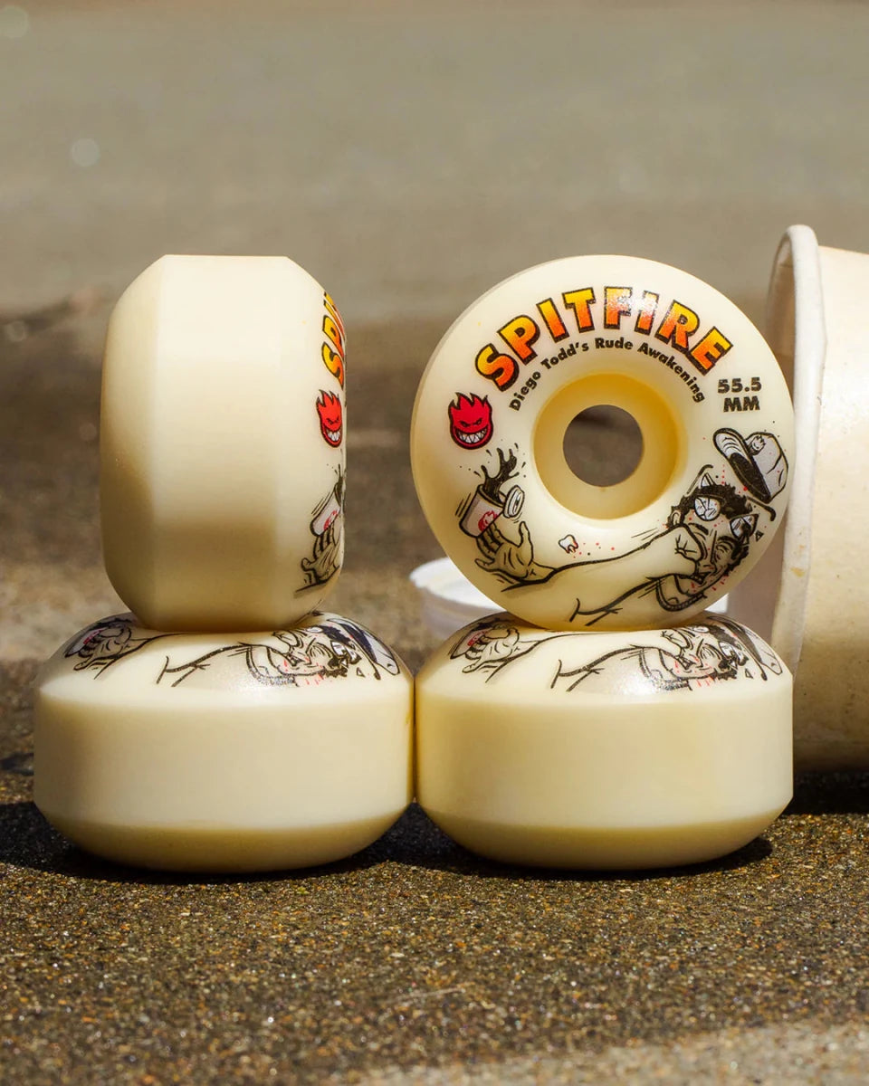 Spitfire F4 Diego Rude Awakening Classic Wheels 99d 55.5mm - Goodnews Skateshop