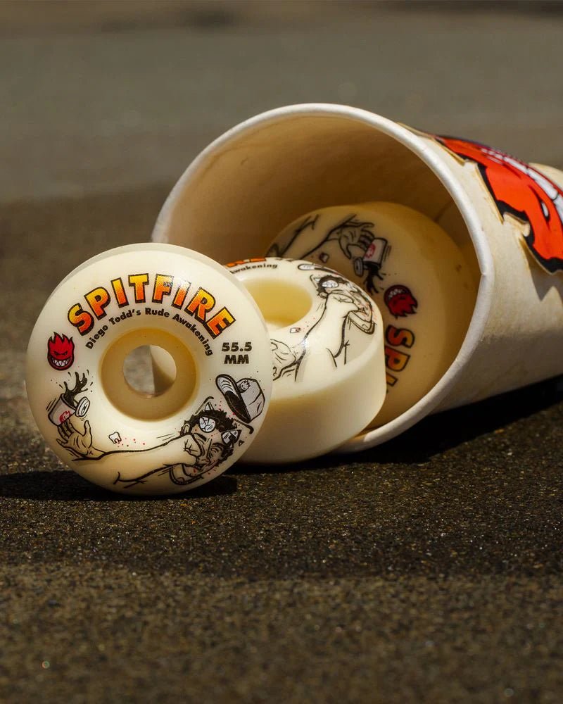 Spitfire F4 Diego Rude Awakening Classic Wheels 99d 55.5mm - Goodnews Skateshop