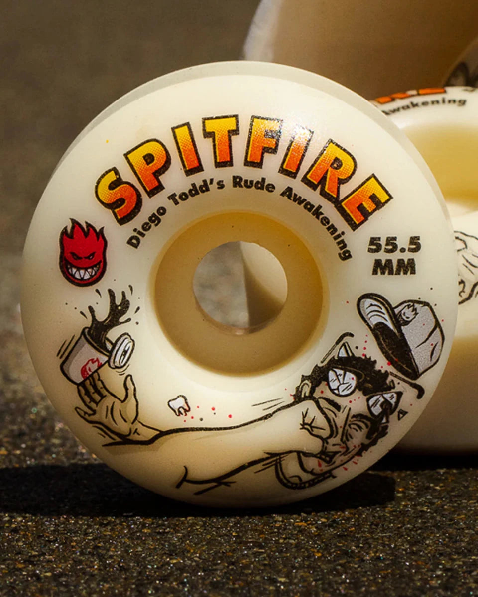 Spitfire F4 Diego Rude Awakening Classic Wheels 99d 55.5mm - Goodnews Skateshop