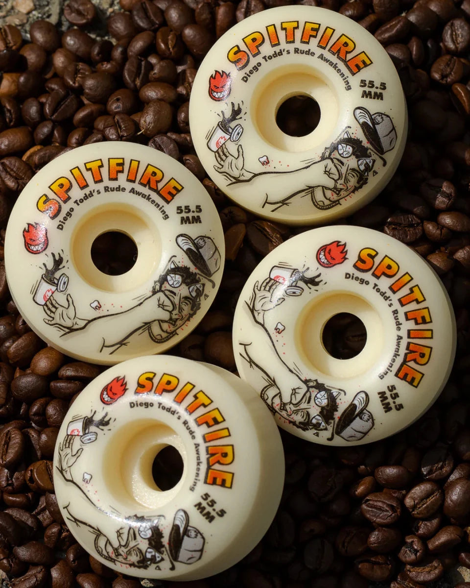 Spitfire F4 Diego Rude Awakening Classic Wheels 99d 55.5mm - Goodnews Skateshop