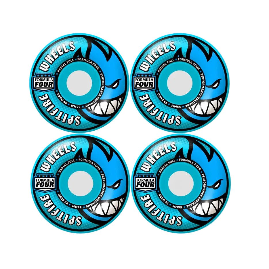 Spitfire F4 Team Colors Radial Full 99d 55mm in Light Blue - Goodnews Skateshop