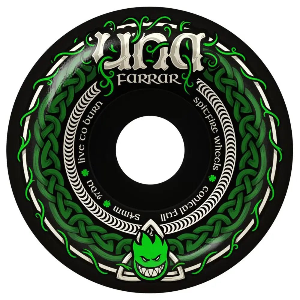 Spitfire F4 Una Trinity Conical Full Wheels 97D 54mm in Black - Goodnews Skateshop