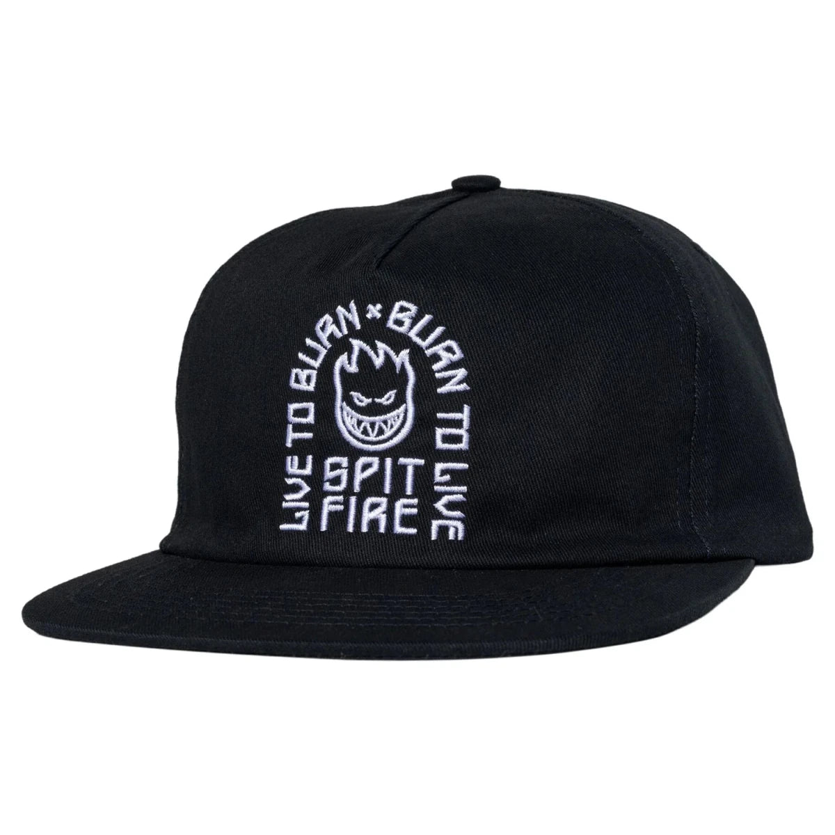 Spitfire LTB Arch Snapback Hat in Black/White - Goodnews Skateshop
