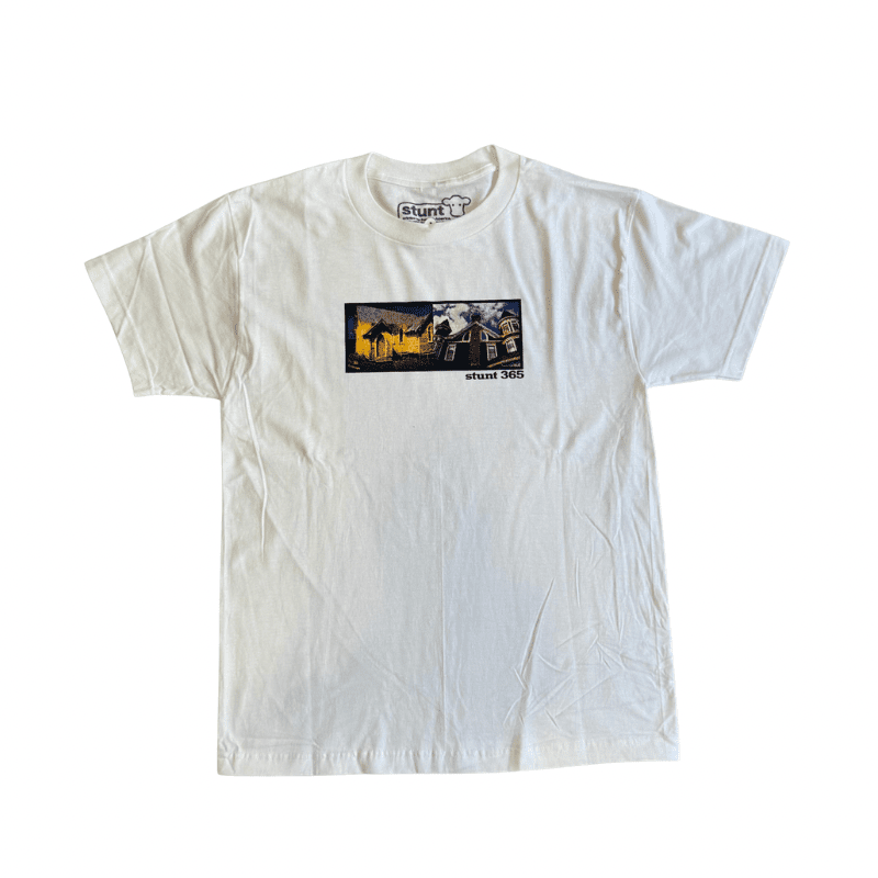 Stunt Houses T-Shirt in White - Goodnews Skateshop