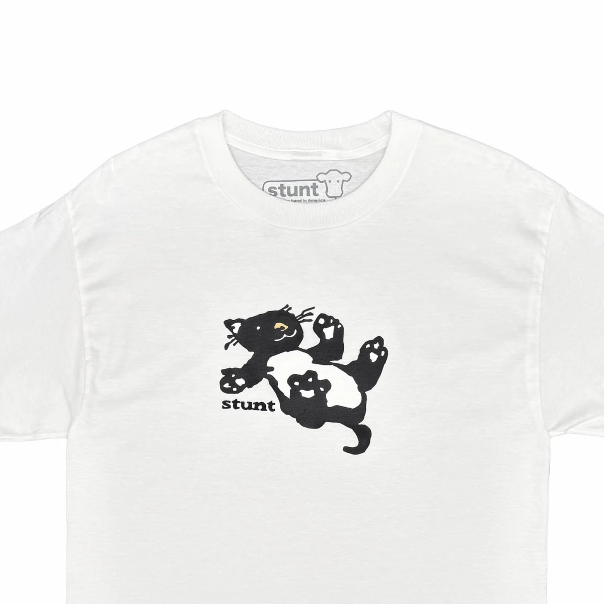 Stunt Kitten T-Shirt in White - Goodnews Skateshop