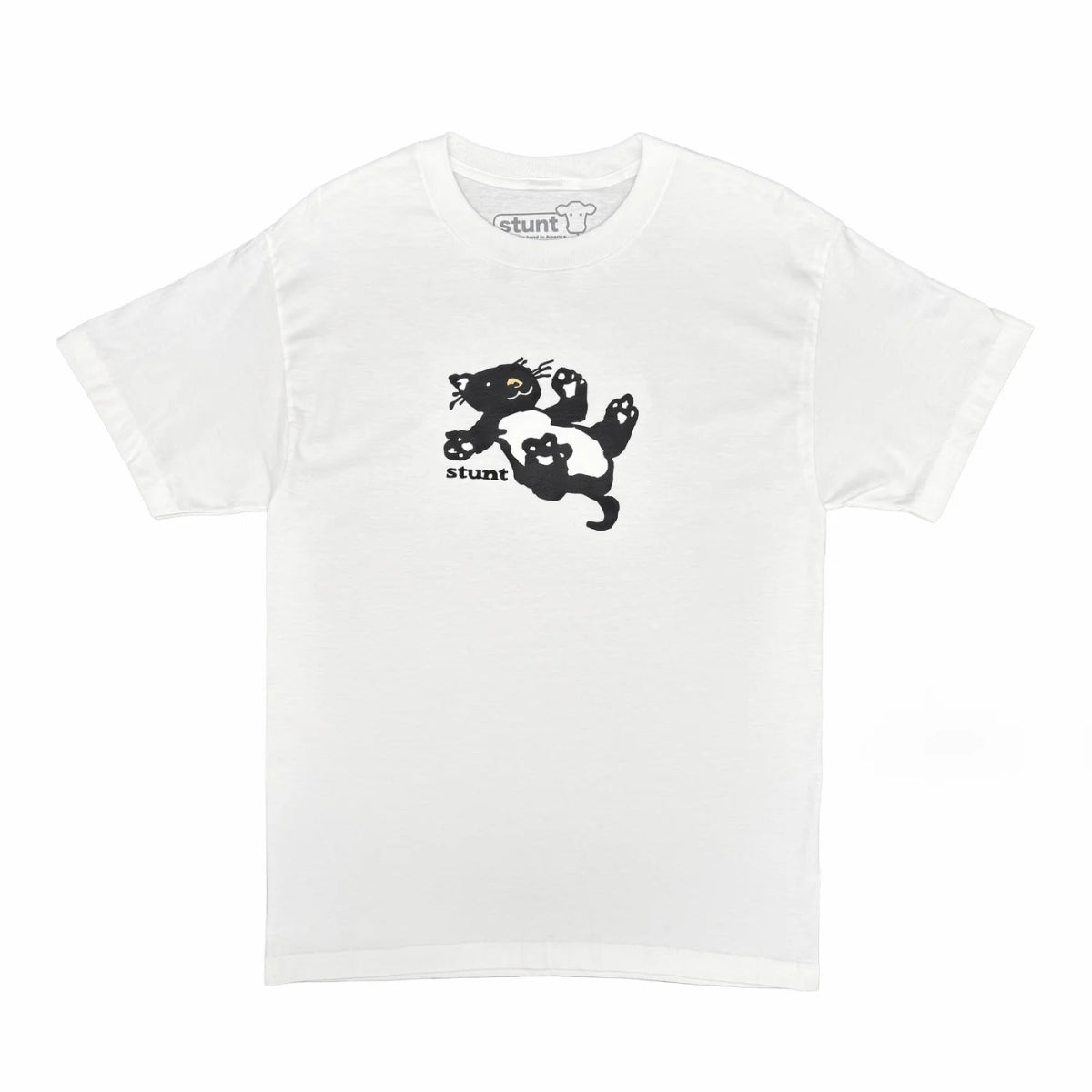 Stunt Kitten T-Shirt in White - Goodnews Skateshop