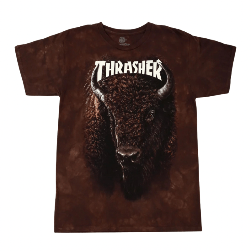 Thrasher Bison T-Shirt in Brown - Goodnews Skateshop