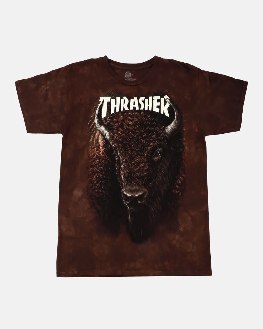 Thrasher Bison T-Shirt in Brown - Goodnews Skateshop