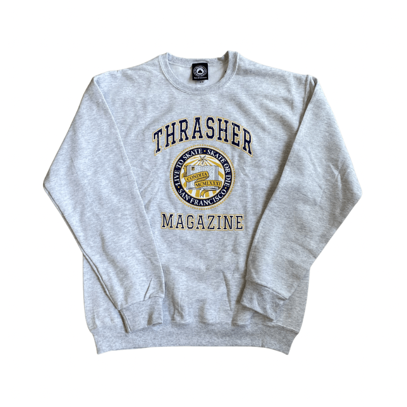 Thrasher Dropout Crewneck in Ash Grey - Goodnews Skateshop
