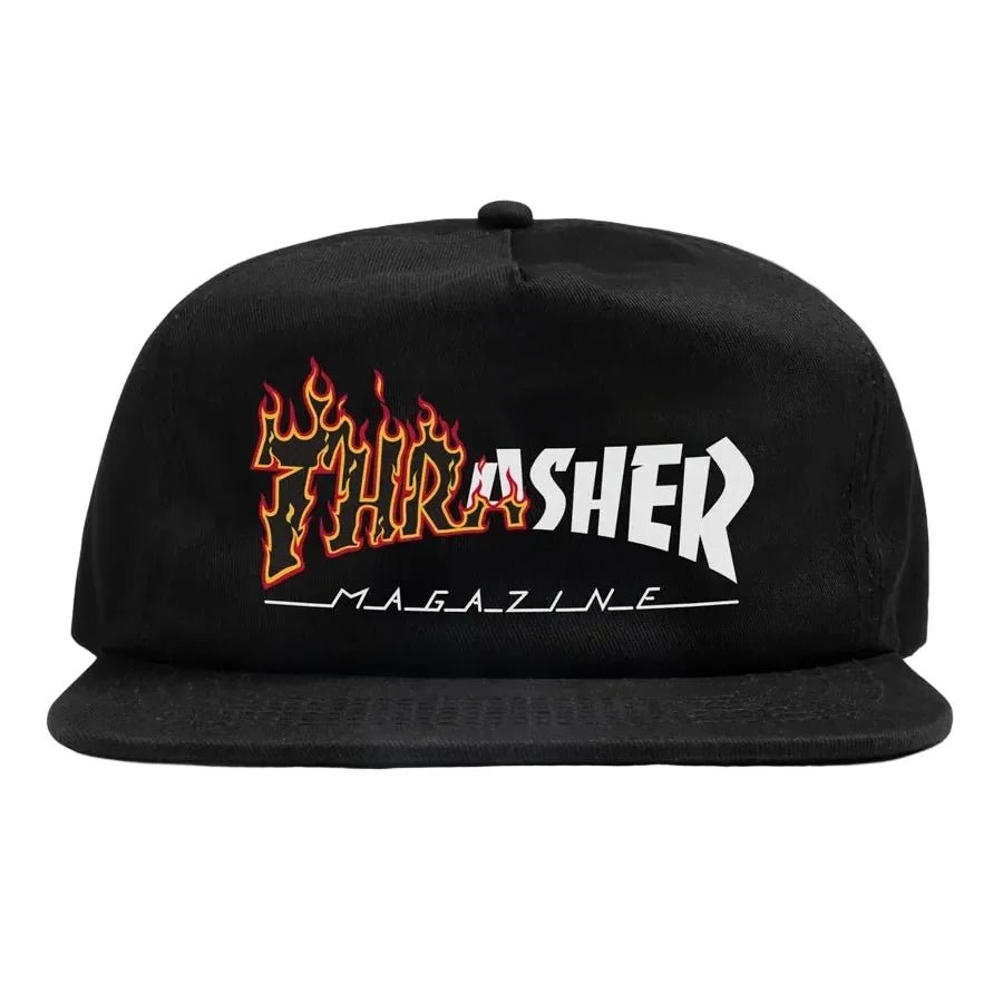 Thrasher Ignite Snapback Hat in Black - Goodnews Skateshop