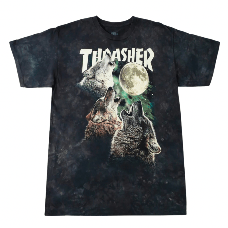 Thrasher Wolves T-Shirt in Green - Goodnews Skateshop