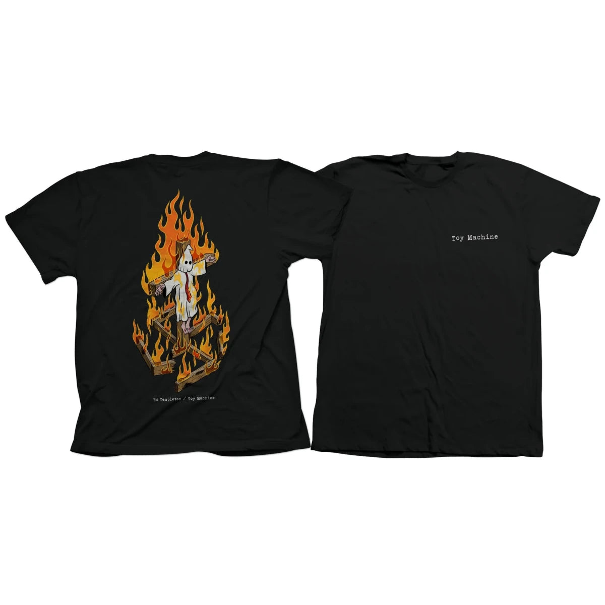 Toy Machine Charred Cross T-Shirt in Black - Goodnews Skateshop