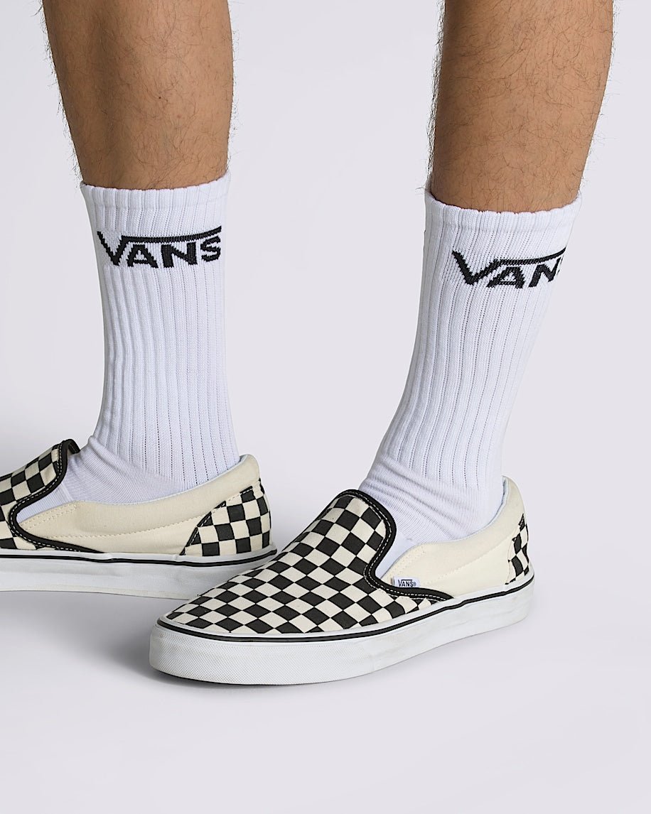 Vans Classic Crew Socks 3 - Pack in White - Goodnews Skateshop