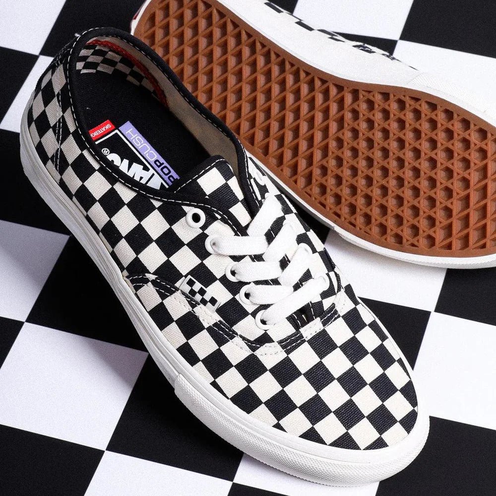 Vans Skate Authentic in Checkerboard Marshmallow - Goodnews Skateshop