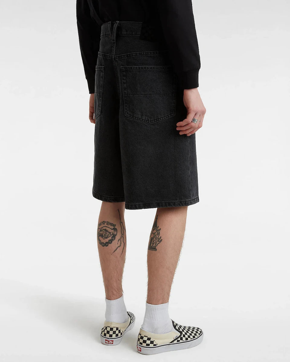 Vans Skate Check - 5 Baggy Denim Shorts in Washed Black - Goodnews Skateshop