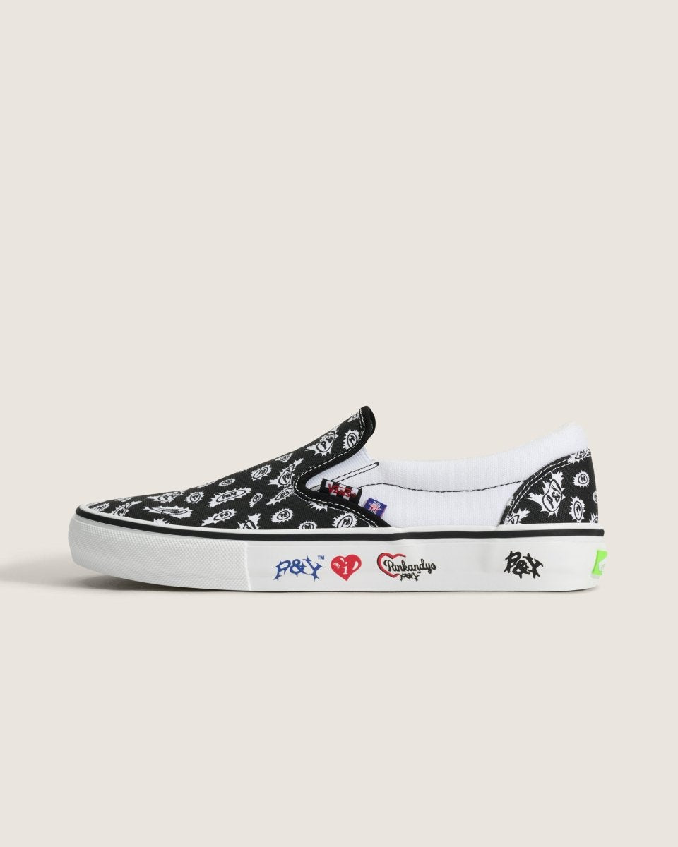 Vans Skate X PUNKANDYO Skate Slip-On in Black/White - Goodnews Skateshop
