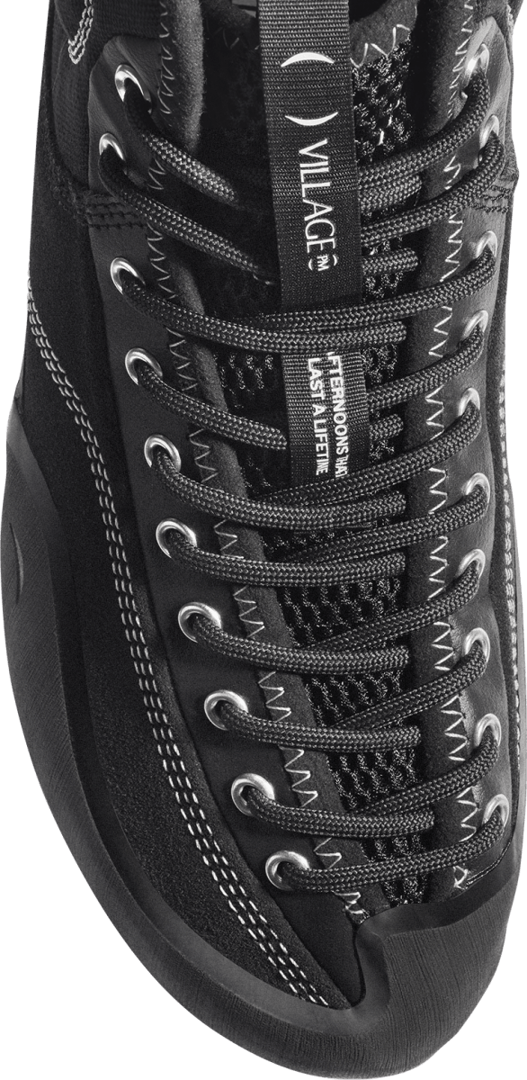Village PM 1PM Mid in Black/Natural Black - Goodnews Skateshop