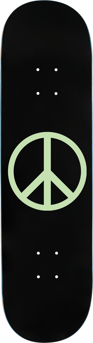 Violet Black Glow In the Dark Peace Deck 8.25 - Goodnews Skateshop