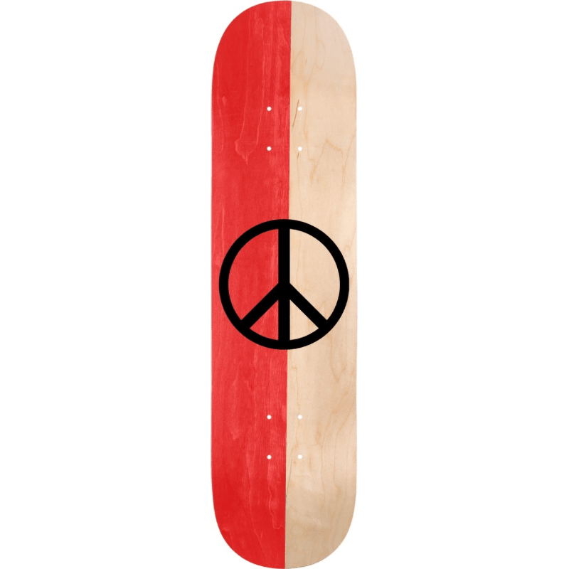 Violet Red Natural Split Peace Deck 8.25 - Goodnews Skateshop