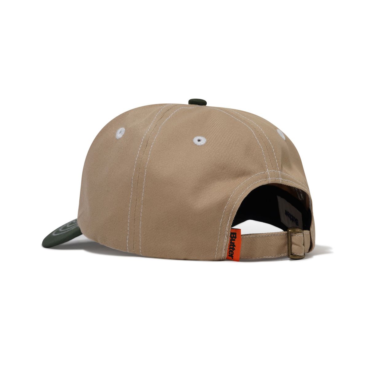 Butter Goods Edge Warped 6 Panel Cap in Tan/Seaweed