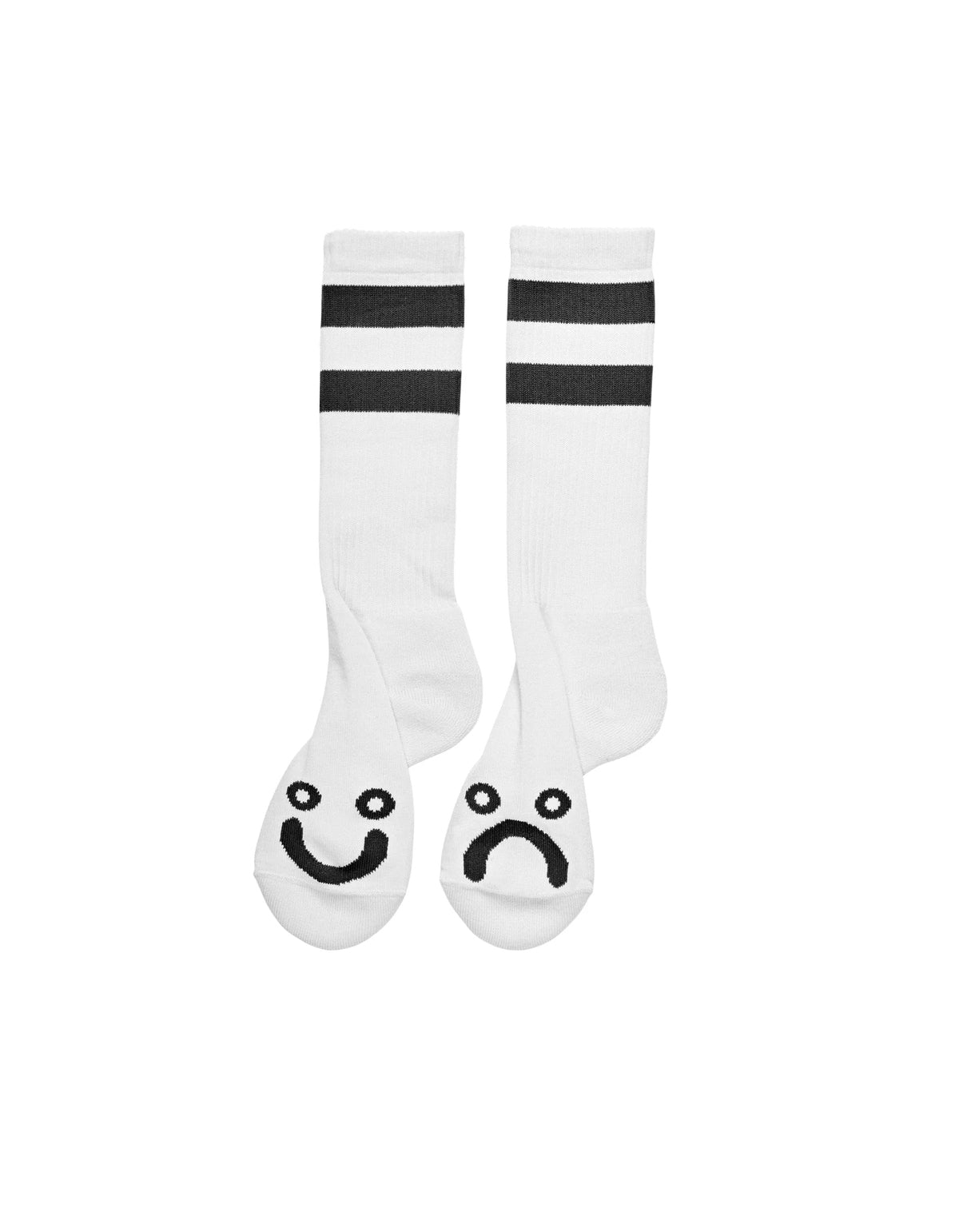 Polar Happy Sad Socks in White