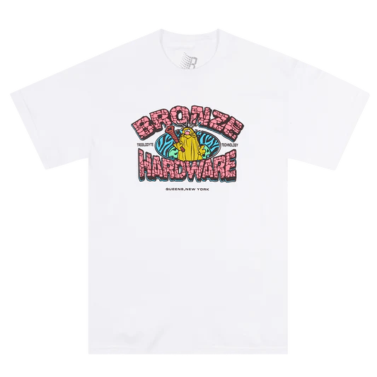 Bronze 56K Troglodyte T-Shirt in White - Goodnews Skateshop