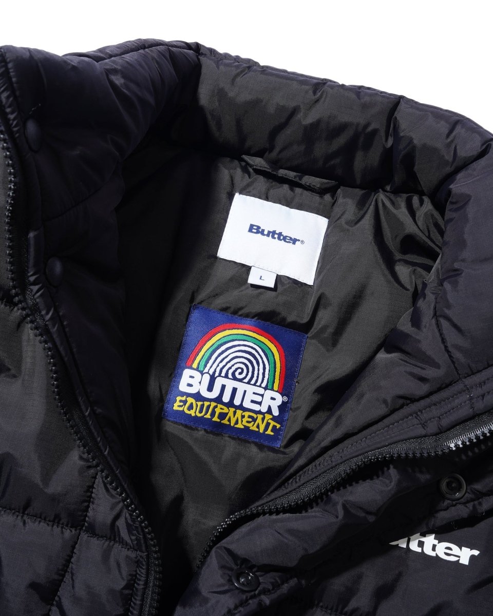 Butter Goods Grid Puffer Jacket in Black - Goodnews Skateshop