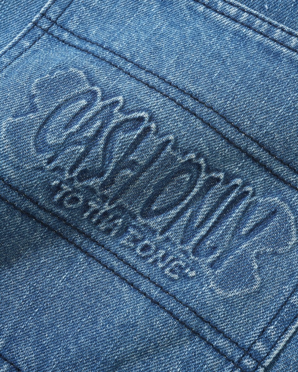Cash Only Bone Denim Jeans in Streaky Indigo - Goodnews Skateshop