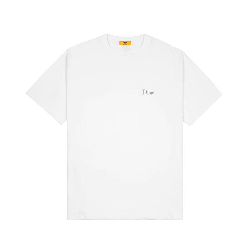 Dime Classic Small Logo T-Shirt in White - Goodnews Skateshop