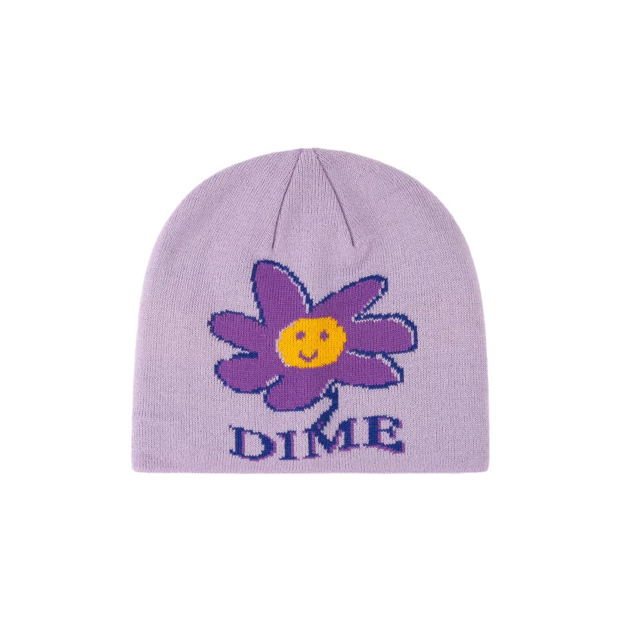 Dime Cute Flower Skull Cap Beanie in Lavender - Goodnews Skateshop