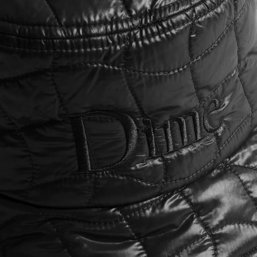 Dime Quilted Outline Bucket Hat in Black - Goodnews Skateshop