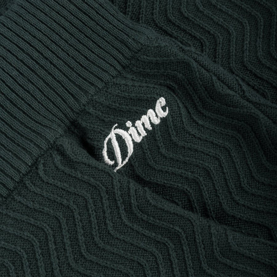 Dime Wave Cable Knit Shorts in Forest - Goodnews Skateshop