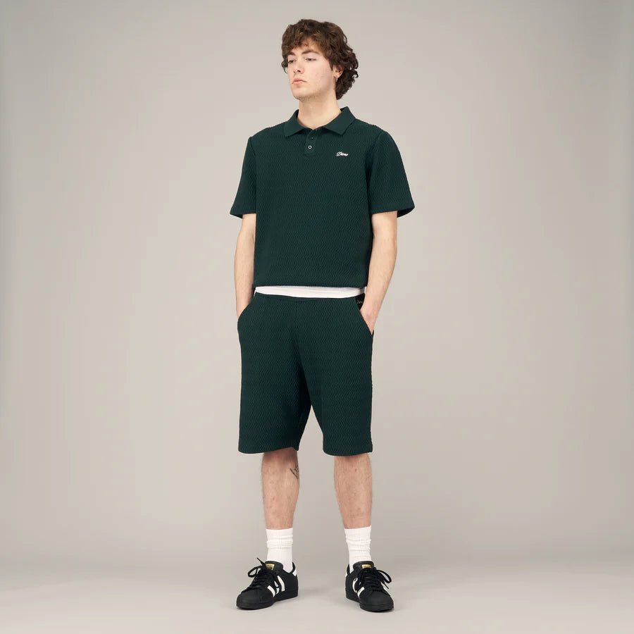 Dime Wave Cable Knit Shorts in Forest - Goodnews Skateshop