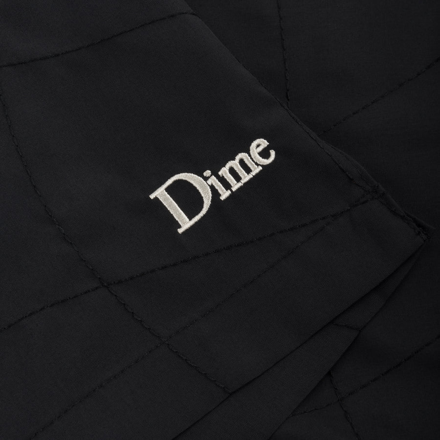 Dime Wave Quilted Shorts in Black - Goodnews Skateshop