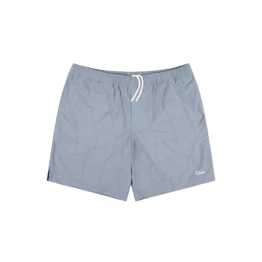 Dime Wave Quilted Shorts in Cloud Blue - Goodnews Skateshop