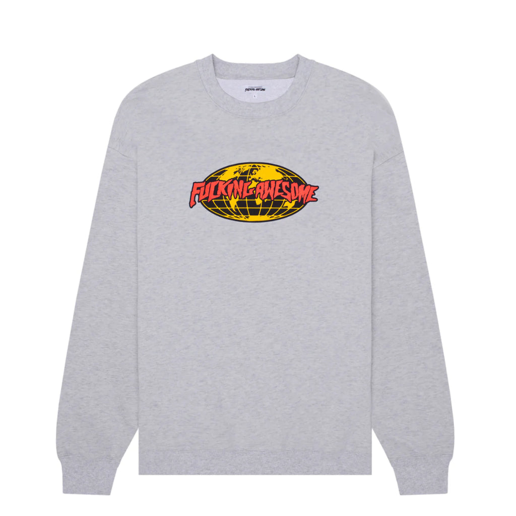 FA World Logo Crewneck in Heather Grey