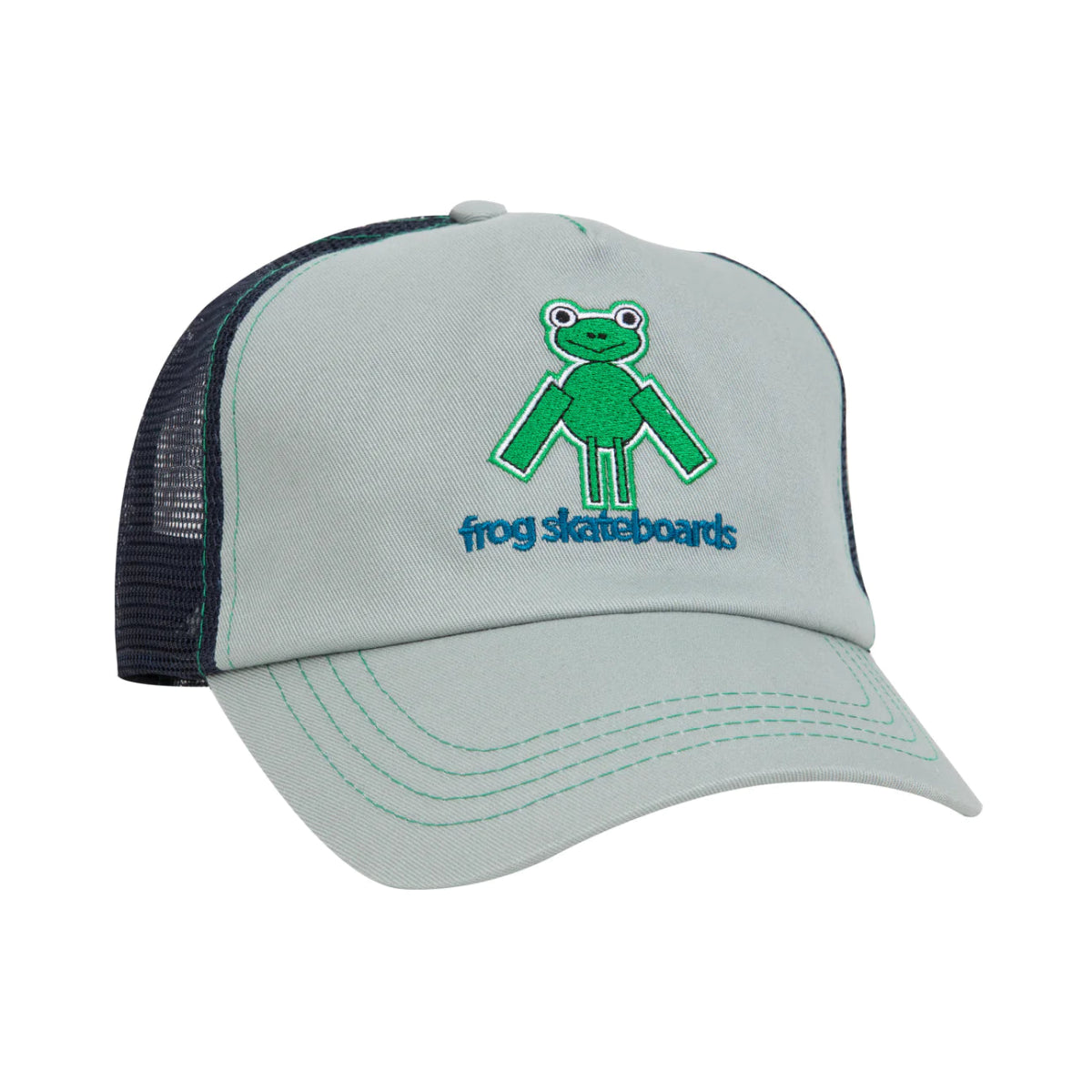 Frog Perfect Frog Trucker Hat in Grey/Navy - Goodnews Skateshop