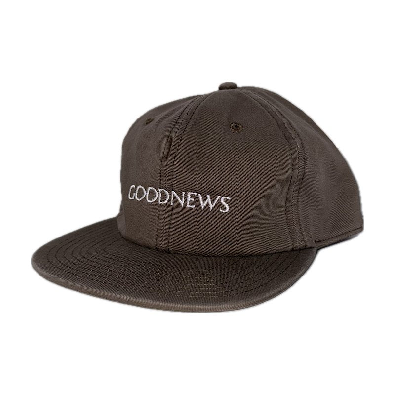 Goodnews Crew 6 Panel Cap in Brown - Goodnews Skateshop