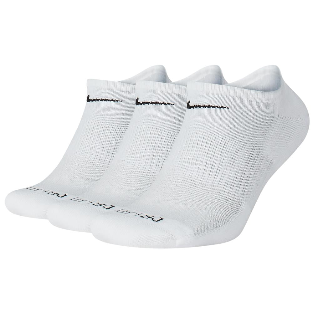 Nike Everyday Plus Cushioned No-Show Sock 3 Pack in White - Goodnews Skateshop