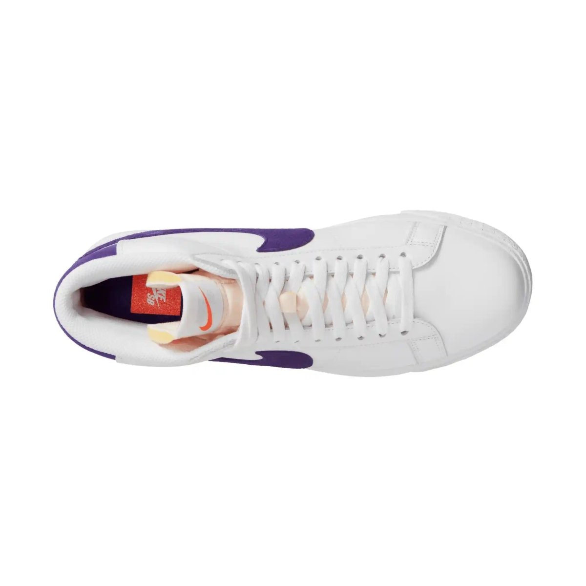 Nike SB Blazer Mid in White/Court Purple - Goodnews Skateshop