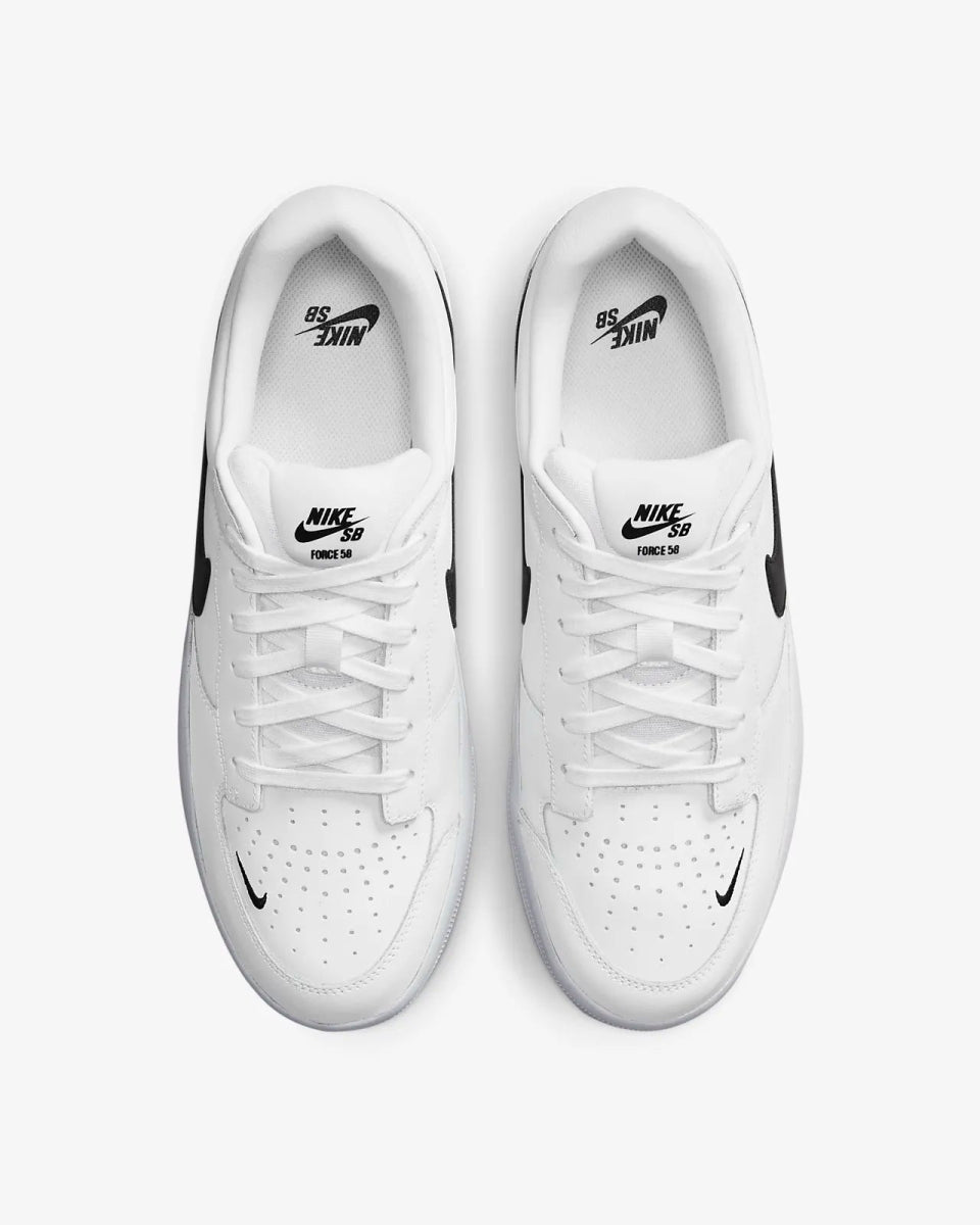 Nike SB Force 58 Premium in White/Black - Goodnews Skateshop