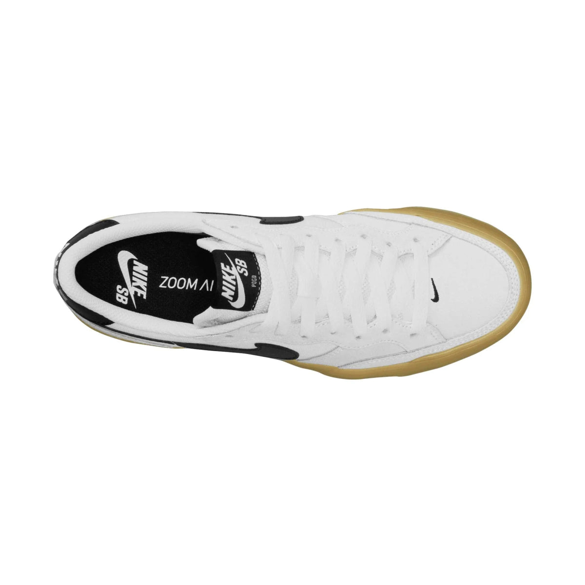 Nike SB Pogo in White/Black/Gum - Goodnews Skateshop