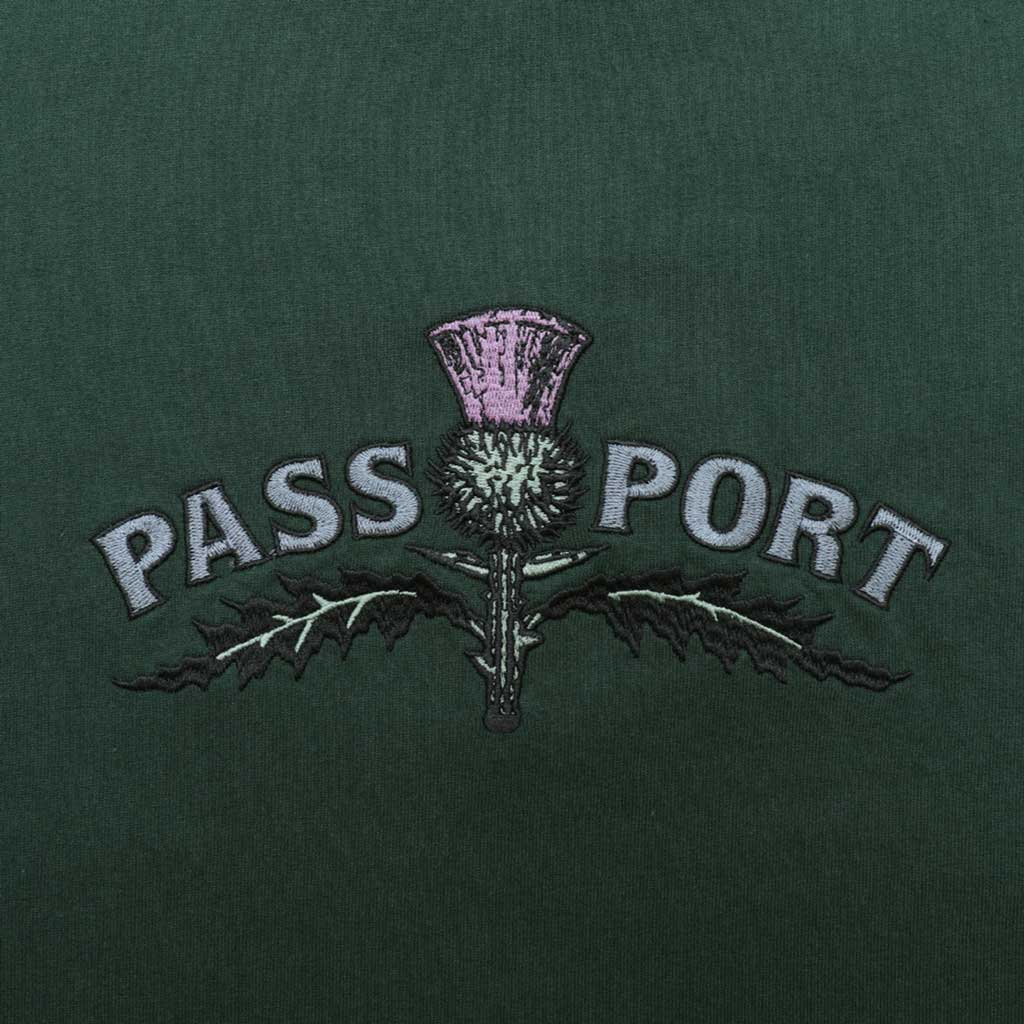 Passport Thistle T-Shirt in Forest Green - Goodnews Skateshop
